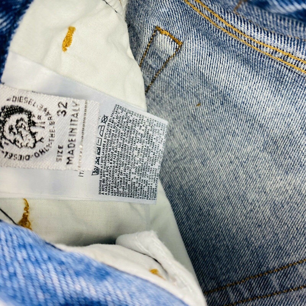Diesel MHARKY Slim Skinny 0077V Mens Bleach Wash Jeans 32X30 NWT - Picture 3 of 5